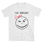 "STAY ARROGANT HOUSTON" Short-Sleeve WhiteNred T-Shirt