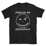 PardonMyArrogance Short-Sleeve White Smiley T-Shirt