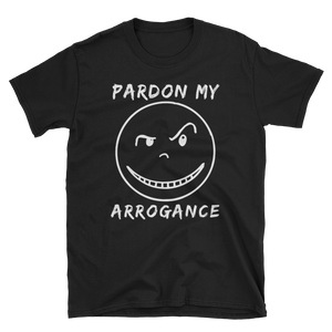 PardonMyArrogance Short-Sleeve White Smiley T-Shirt