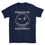 PardonMyArrogance Short-Sleeve White Smiley T-Shirt