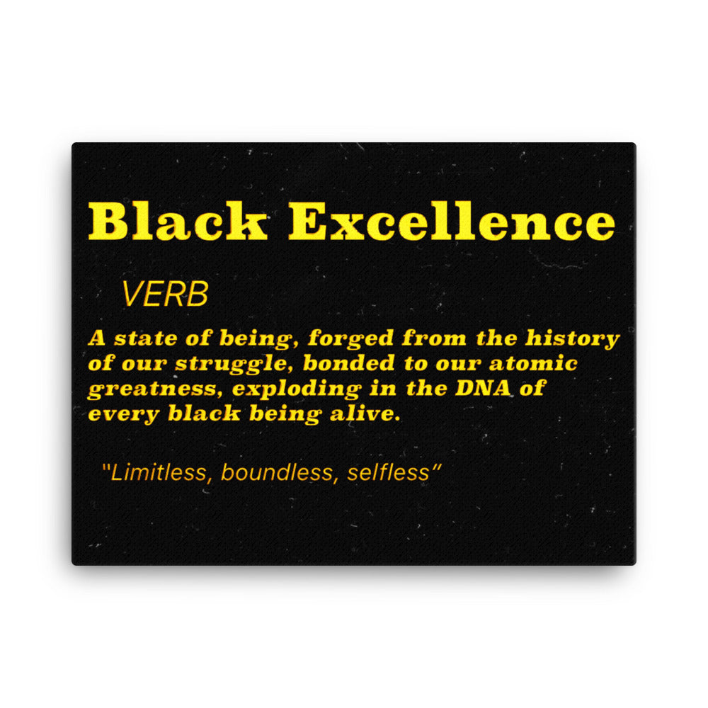 Black Excellence Signature Custom Canvas Art