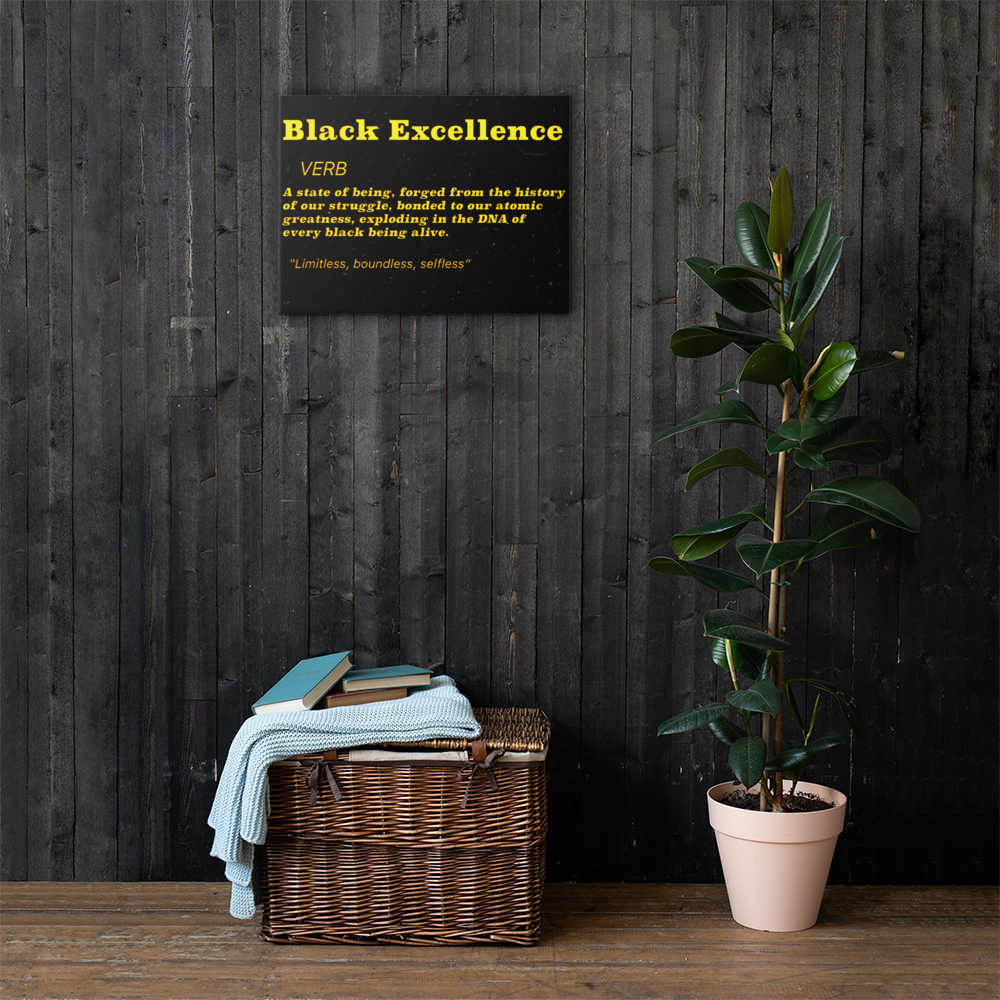 Black Excellence Signature Custom Canvas Art