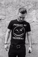PardonMyArrogance Short-Sleeve White Smiley T-Shirt