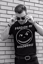 PardonMyArrogance Short-Sleeve White Smiley T-Shirt