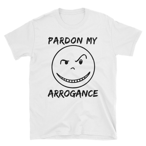PardonMyArrogance Short-Sleeve Black Smiley T-Shirt