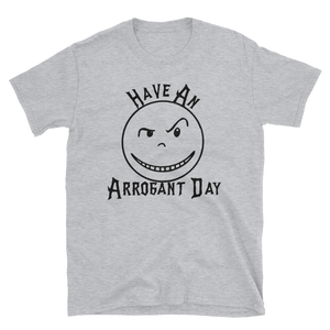 ***NEW*** ARROGANT DAY Short-Sleeve Black SMILEY T-Shirt