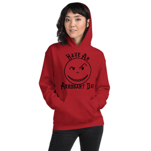 Have An Arrogant Day Red N Black Hoodie