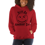 Have An Arrogant Day Red N Black Hoodie