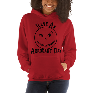 Have An Arrogant Day Red N Black Hoodie
